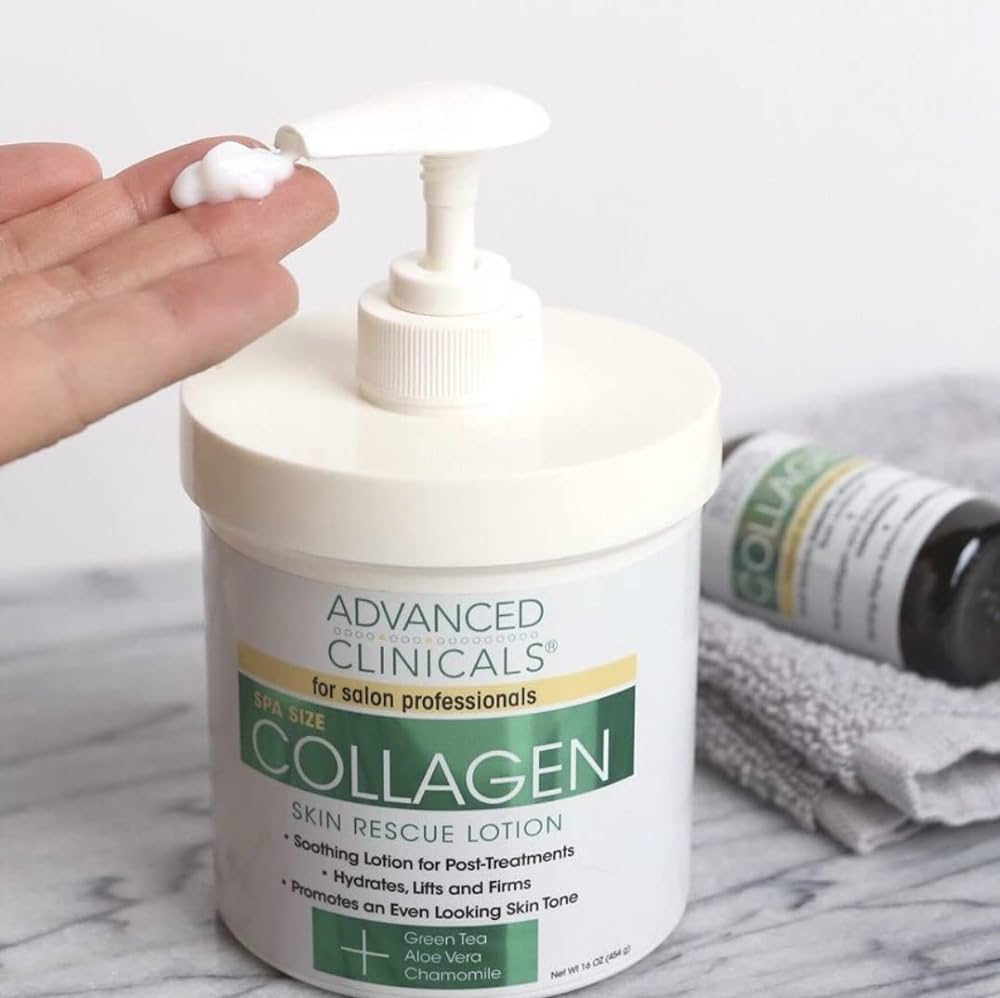 Advanced Clinicals, Collagen, Skin Rescue Lotion, Fragrance Free, 16 oz (454 g)