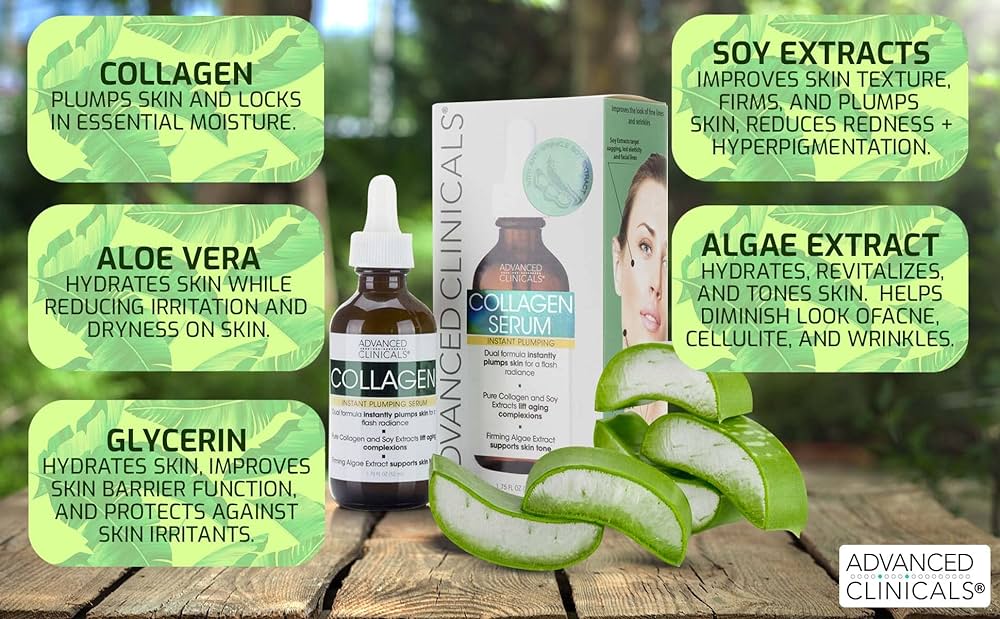 Advanced Clinicals, Collagen, Instant Plumping Serum, 1.75 fl oz (52 ml)