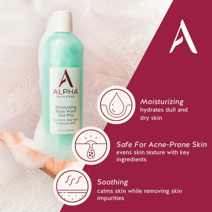 Alpha Moisturizing Body Wash Vitamin E, Aloe Vera & Glycolic AHA