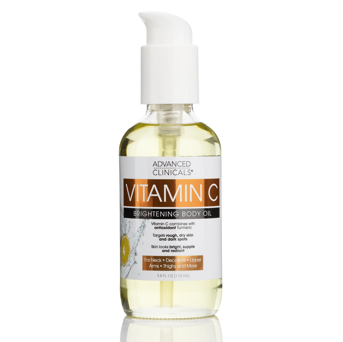 Advanced Clinicals, Vitamin C, Brightening Body Oil, 3.8 fl oz (112 ml)