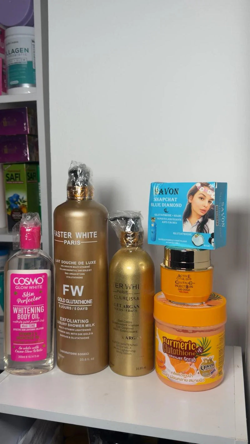 skin whitening set face and body