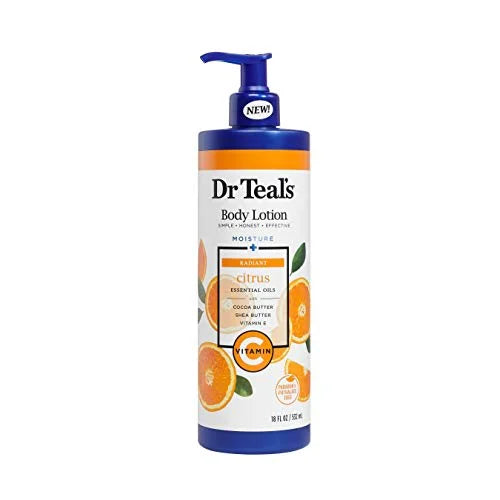 Dr. Teal's, Body Lotion, Moisture + Radiant, Citrus, 18 fl oz (532 ml)