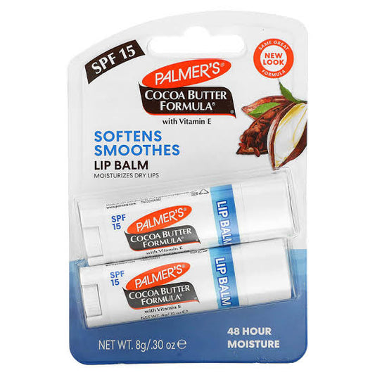 Palmers, Lip Balm, SPF 15, Original, 2
Pack, 0.15 oz (4 g)