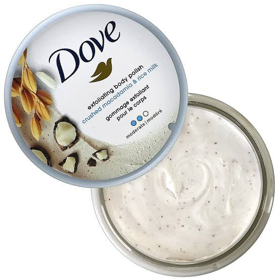 Dove, Body Scrub, Crushed Macadamia &
Rice Milk, 10.5 oz (298 g)