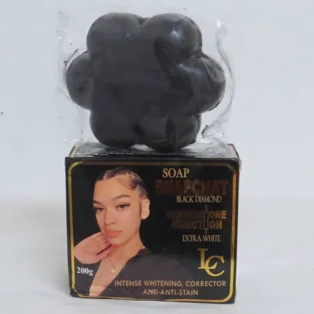 Snapchat Black Diamond Skin Intense Whitening & correcting Bar Soap 200g.