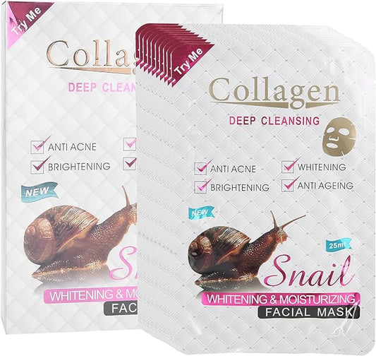 Collagen Deep Cleansing Snail Whitening & Moisturizing Facial Mas