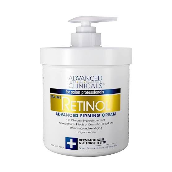 Advanced Clinicals, Retinol, Advanced Firming Cream, Fragrance Free, 16 oz (454 g)