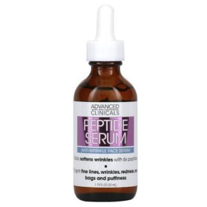 Advanced Clinicals, Peptide Serum, Anti-Wrinkle Face Serum, 1.75 fl oz (52 ml)