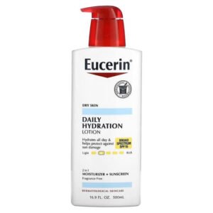 Eucerin, Daily Hydration Lotion, Fragrance Free, 16.9 fl oz (500 ml)