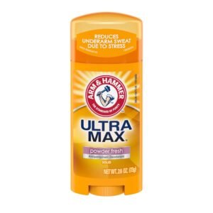 Arm & Hammer Ultramax Deodorant and Antiperspirant Solid, Powder Fresh, 2.6-Ounce Stick